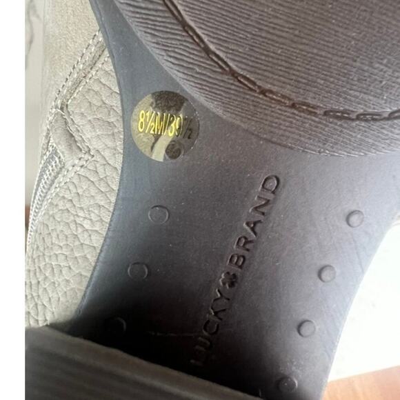 Lucky Brand Ballita Heeled Booties in Taupe - Picture 9 of 9